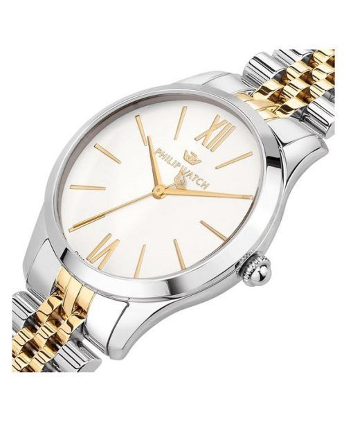 Philip Watch Grace Two Tone Stainless Steel White Dial Quartz R8253208516 100M Womens Watch