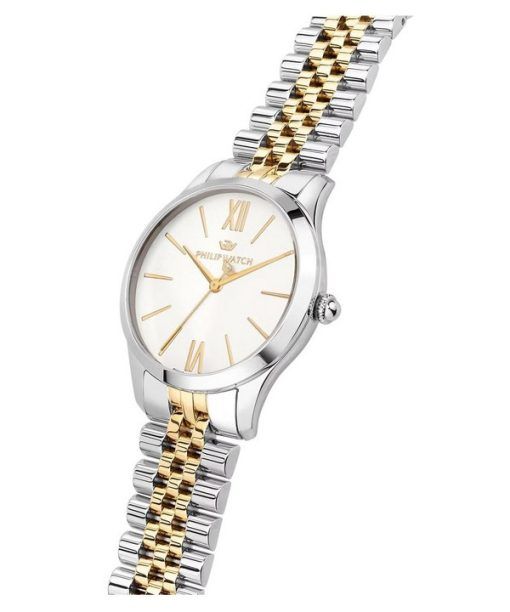 Philip Watch Grace Two Tone Stainless Steel White Dial Quartz R8253208516 100M Womens Watch