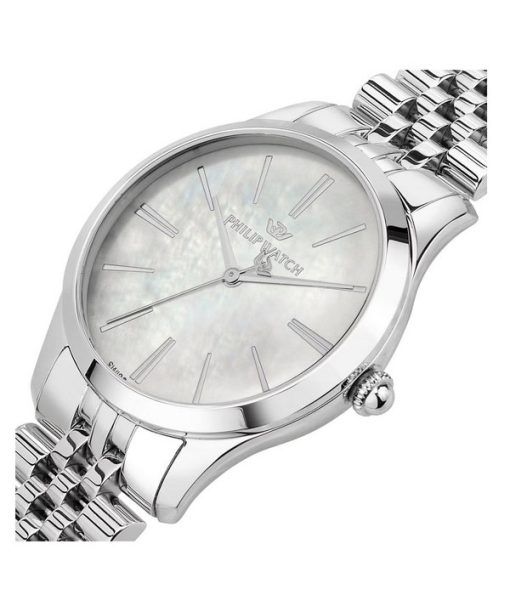 Philip Watch Grace Stainless Steel Mother Of Pearl Dial Quartz R8253208517 100M Womens Watch