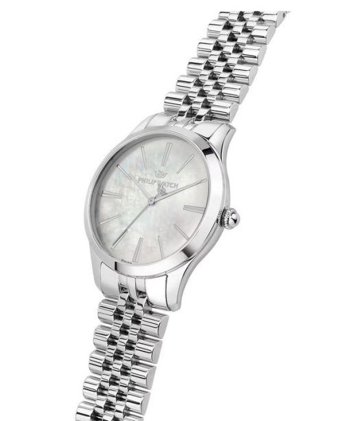 Philip Watch Grace Stainless Steel Mother Of Pearl Dial Quartz R8253208517 100M Womens Watch
