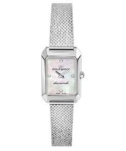 Philip Watch Newport Stainless Steel White Sunray Dial Quartz R8253213501 Womens Watch