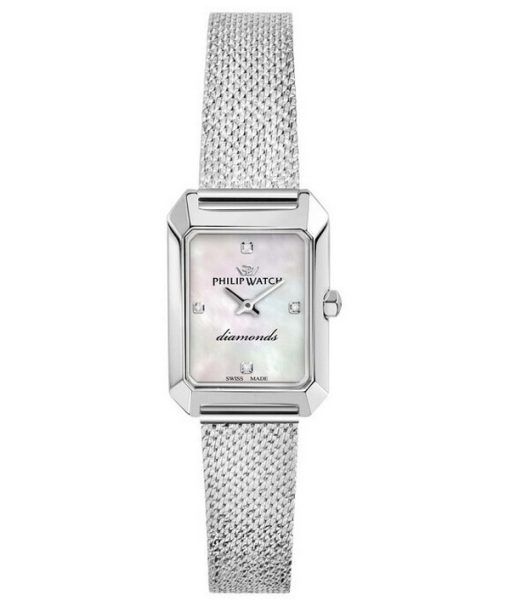 Philip Watch Newport Stainless Steel White Sunray Dial Quartz R8253213501 Womens Watch