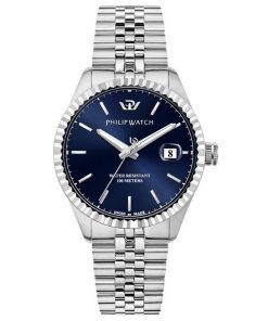 Philip Watch Caribe Urban Stainless Steel Blue Dial Quartz R8253597077 100M Mens Watch