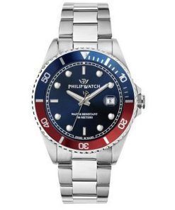 Philip Watch Caribe Sport Stainless Steel Blue Sunray Dial Quartz R8253597090 100M Mens Watch