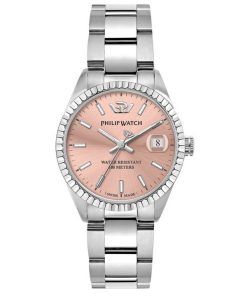 Philip Watch Caribe Urban Stainless Steel Pink Dial Quartz R8253597587 100M Womens Watch