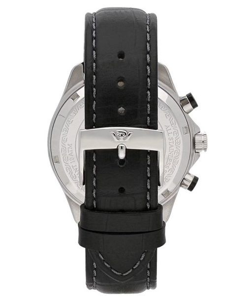 Philip Watch Blaze Chronograph Leather Strap Black Dial Quartz R8271665009 100M Mens Watch