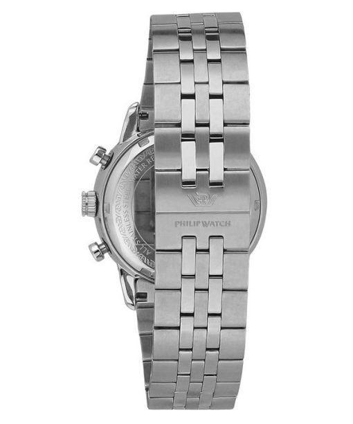 Philip Watch Anniversary Chronograph Stainless Steel Black Dial Quartz R8273650002 100M Mens Watch