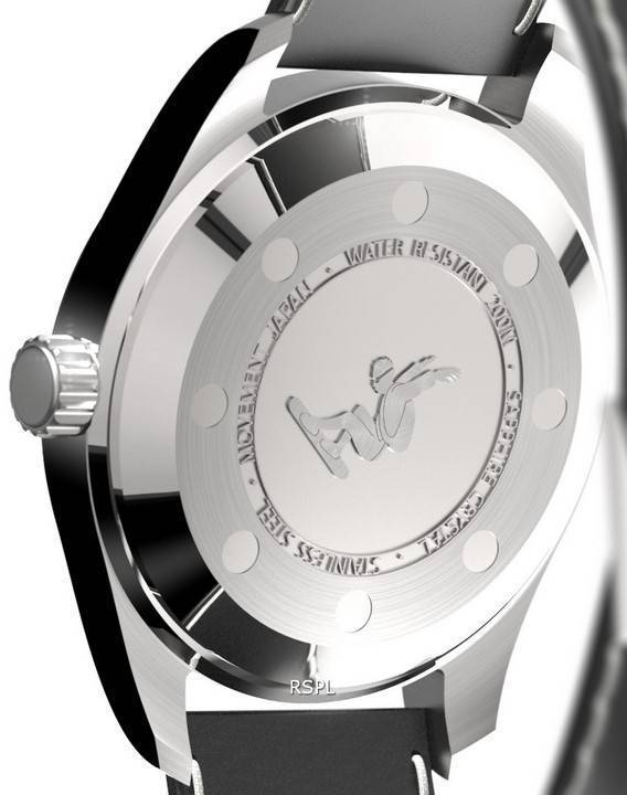 Ratio Skysurfer Pilot Black Textured Dial Leather Automatic RTS310 200M Mens Watch