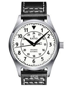 Ratio Skysurfer Pilot Full Luminous Dial Leather Automatic RTS316 200M Mens Watch