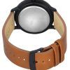 Skagen Riis Medium Brown Leather Strap White Dial Quartz SKW6883 Mens Watch