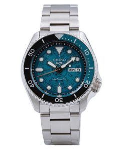Seiko 5 Sports SKX Style Stainless Steel Transparent Teal Dial Automatic SRPJ45K1 100M Men's Watch