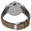 Timex Standard Chronograph Leather Strap Luminous Beige Dial Quartz TW2V27600 Mens Watch