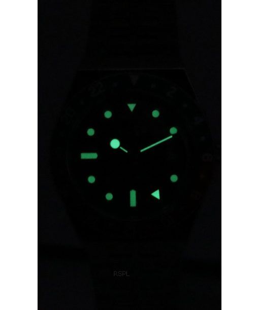 Timex Q GMT Stainless Steel Black Dial Quartz TW2V38000 Mens Watch