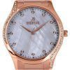 Westar Zing Crystal Accents Rose Gold Tone Stainless Steel White Mother Of Pearl Dial Quartz 00127PPN611 Women's Watch