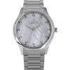 Westar Zing Crystal Accents Stainless Steel White Mother Of Pearl Dial Quartz 00127STN111 Women's Watch