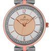 Westar Zing Crystal Accents Stainless Steel Mesh Gold And Silver Dial Quartz 00130SPN601 Women's Watch