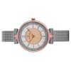 Westar Zing Crystal Accents Stainless Steel Mesh Gold And Silver Dial Quartz 00130SPN601 Women's Watch