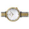 Westar Zing Crystal Accents Two Tone Stainless Steel White Mother Of Pearl Dial Quartz 00135CBN111 Women's Watch