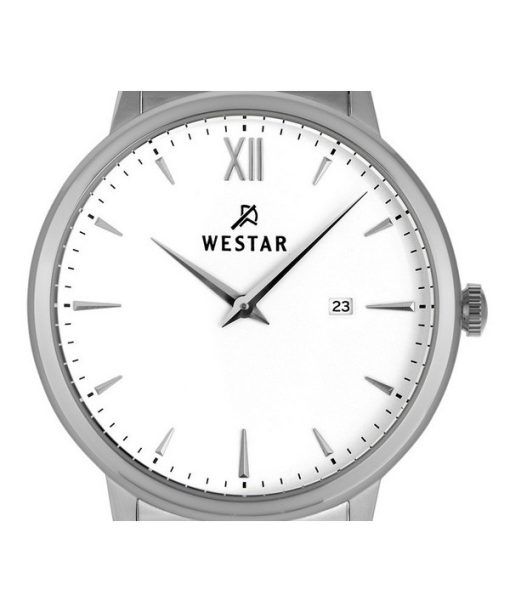 Westar Profile Stainless Steel White Dial Quartz 50215STN101 Men's Watch