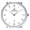 Westar Profile Leather Strap White Dial Quartz 50219STN101 Men's Watch