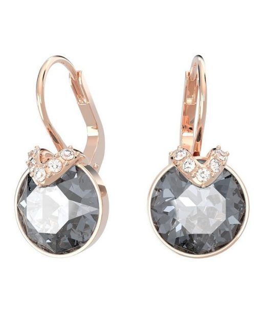 Swarovski Bella V Drop Gray Crystal Earrings 5299317 For Women