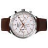 Westar Activ Chronograph Leather Strap Silver Dial Quartz 90243STN627 100M Men's Watch