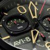 AVI-8 Hawker Hunter Deep Green Retrograde Chronograph Quartz AV-4052-08 Mens Watch