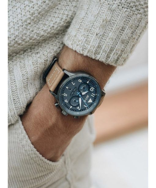 AVI-8 Hawker Hurricane Carey Dual Time Orissa Grey Dial Quartz AV-4088-04 Mens Watch