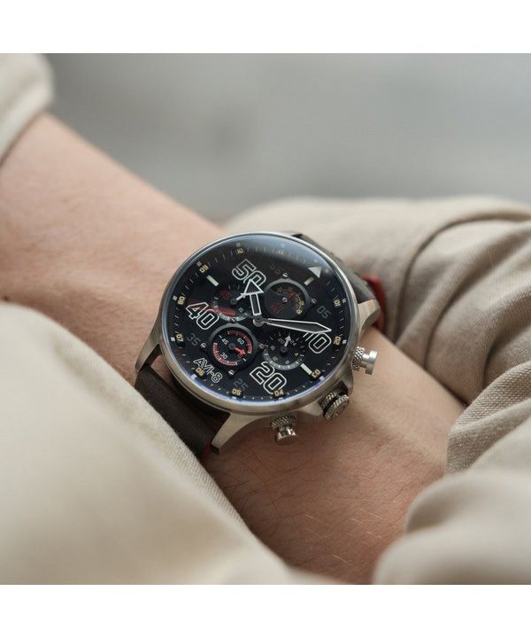 AVI-8 Hawker Typhoon Rb396 Sheila Chronograph Limited Edition Black Dial Quartz AV-4093-05 Men's Watch
