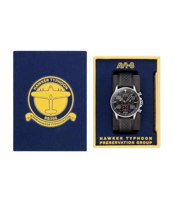 AVI-8 Hawker Typhoon Rb396 Sheila Chronograph Limited Edition Black Dial Quartz AV-4093-05 Men's Watch