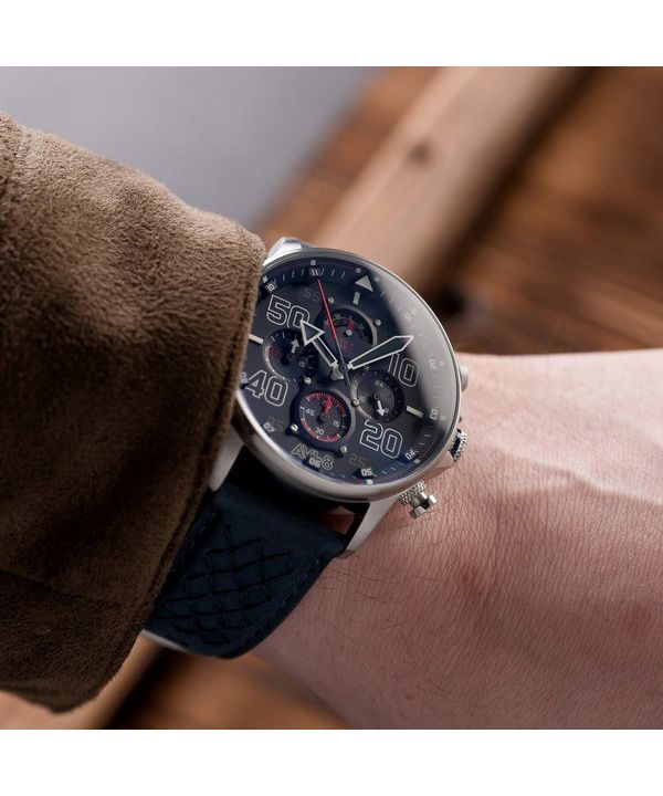 AVI-8 Hawker Typhoon Rb396 Sheila Chronograph Limited Edition Volkel Blue Dial Quartz AV-4093-07 Men's Watch