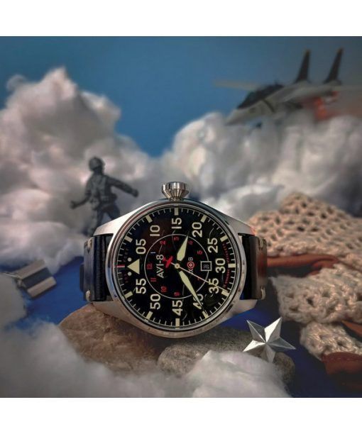 AVI-8 Hawker Hurricane Kenley Clowes Automatic Black Dial AV-4097-03 Mens Watch