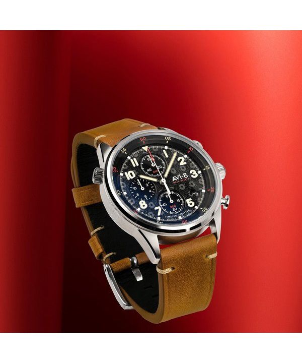 AVI-8 Flyboy Royal British Legion Tri-Service Chronograph Limited Edition High Wycombe Quartz AV-4102-RBL-01 Men's Watch With Ex