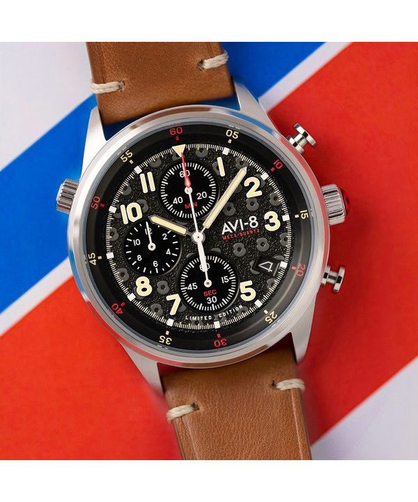 AVI-8 Flyboy Royal British Legion Tri-Service Chronograph Limited Edition High Wycombe Quartz AV-4102-RBL-01 Men's Watch With Ex