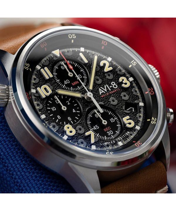 AVI-8 Flyboy Royal British Legion Tri-Service Chronograph Limited Edition High Wycombe Quartz AV-4102-RBL-01 Men's Watch With Ex