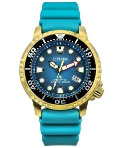 Citizen Promaster Dive Polyurethane Strap Turquoise Dial Eco-Drive Divers BN0162-02X 200m Mens Watch