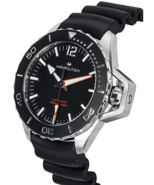 Hamilton Khaki Navy Frogman Black Dial Automatic Diver's H77825330 300M Men's Watch