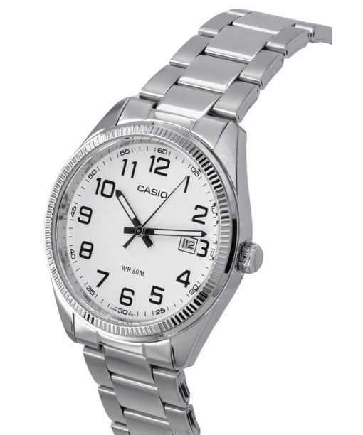 Casio Standard Analog Stainless Steel White Dial Quartz MTP-1302D-7B Men's Watches