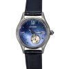 Citizen Luna Leather Strap Blue Mother of Pearl Open Heart Dial Automatic PR1041-18N Womens Watch