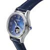 Citizen Luna Leather Strap Blue Mother of Pearl Open Heart Dial Automatic PR1041-18N Womens Watch