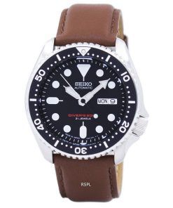Seiko Automatic Diver's Ratio Brown Leather SKX007J1-LS12 200M Men's Watch