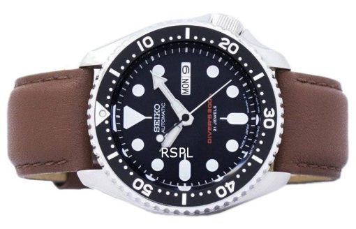 Seiko Automatic Diver's Ratio Brown Leather SKX007J1-LS12 200M Men's Watch