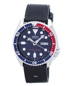 Seiko Automatic Diver's 200M Ratio Black Leather SKX009K1-LS8 Men's Watch