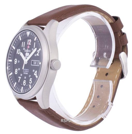 Seiko 5 Sports Automatic Ratio Brown Leather SNZG15K1-LS12 Men's Watch