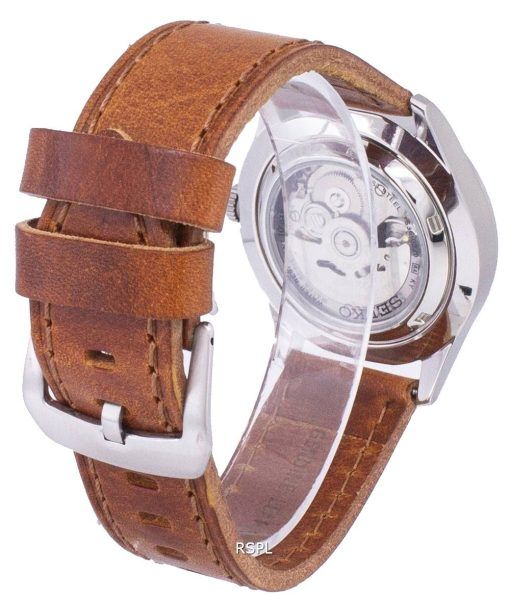 Seiko 5 Sports Automatic Ratio Brown Leather SNZG15K1-LS9 Men's Watch