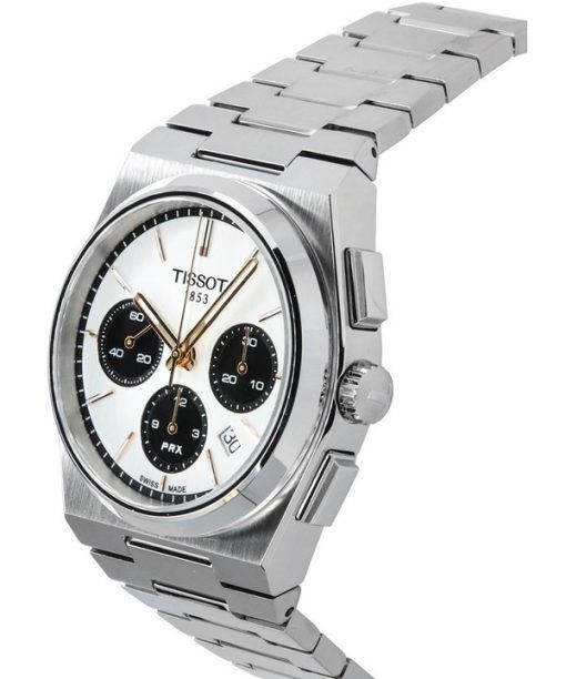 Tissot T-Classic PRX Chronograph White Dial Automatic T137.427.11.011.00 100M Mens Watch