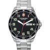 Victorinox Swiss Army FieldForce Stainless Steel Black Dial Quartz 241849 100M Mens Watch