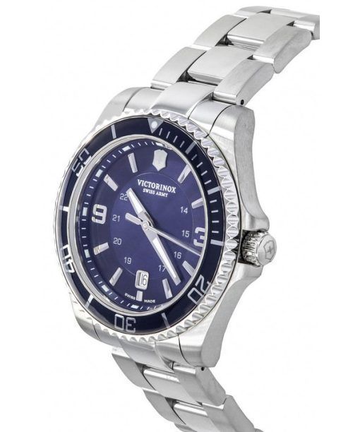 Victorinox Swiss Army Maverick Large Stainless Steel Blue Dial Quartz 242007 100M Men's Watch