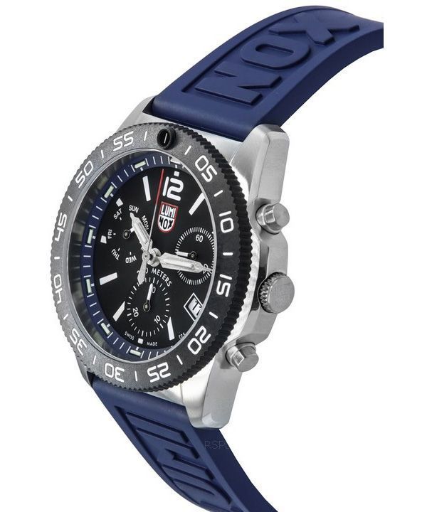 Luminox Pacific Diver Chronograph Navy Rubber Strap Black Dial Quartz Diver's XS.3143 200M Men's Watch