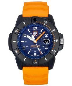 Luminox Navy Seal Orange Rubber Strap Blue Dial Quartz Diver's XS.3603 200M Men's Watch
